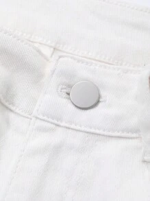 DAZY Women's Casual Plain Flare 7/8 Length Jeans Work Women Clothes