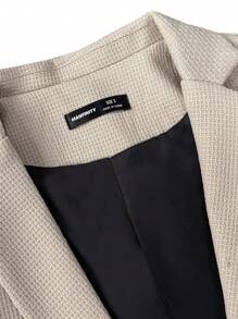 Manfinity Mode Men's Autumn/Winter Lapel Neck Long Sleeve Colorblock Business Casual Blazer