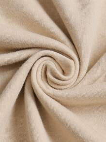 INAWLY 女士气球心形奶牛 LOVE 图案常规圆领短袖情人节 T 恤 - 卡其色 - 查看 4