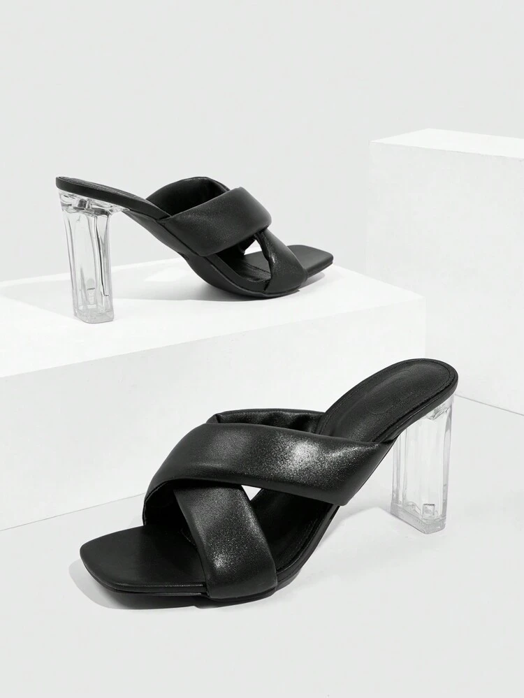 CUCCOO SZL Women Square Toe Stiletto High Heel Sandals, Fashionable & Sexy Lady Heels For Summer Vacation, Night Party, Club, Date, Party Outfit