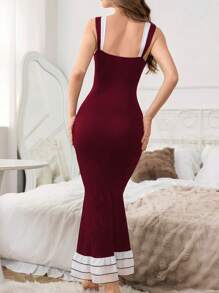 Snug Zone 优雅迷人的女士休闲家居服 - 酒紅色 - 查看 2