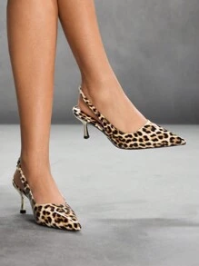 CUCCOO SZL Women Mid Heel Pointed Toe Stiletto Party Shoes - Multicolor - View 4