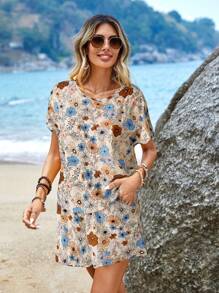 EMERY ROSE Vacation Two Piece Set Summer Outfit Women Two-Piece Outfits - Multicolor - View 5