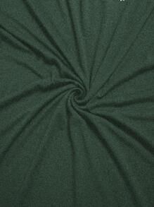 SHEIN LUNE Robe mini à manches courtes et longues, patchwork de blocs de couleurs et de sequins - Vert - Voir 6