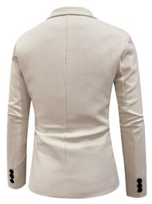 Manfinity Mode Men's Autumn/Winter Lapel Neck Long Sleeve Colorblock Business Casual Blazer