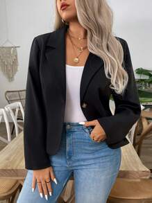 Rometta Eleganter hochwertigere Retro Sakko mit Kragen, Einreiher, Herbst/Winter