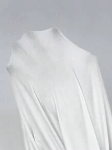 SHEIN EZwear Áo thun tay cánh dơi màu trắng cỡ lớn dành cho phụ nữ cỡ lớn - trắng - Xem 7