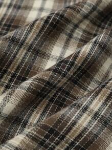 SHEIN Teen Boys' Casual College Style Comfortable Fashion Minimalist Practical Versatile Cute Soft Sweatshirt, Suitable For Daily Wear, School, Outdoor, Sports, Autumn/Winter, Letter & Plaid Print With Hood