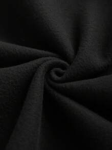 Flirla Plus Size Devil And Angel Wings Warm Chunky Women's Hooded Sweatshirt Graduation, Teachers For Women, Back To School Pullover Fall Winter Autumn - Black - View 4