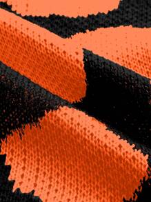 VaVaBold Sexy Body-Fitting Colored Jacquard Milk Pattern V-Neck Hand-Knitted Vest - Multicolor - View 5