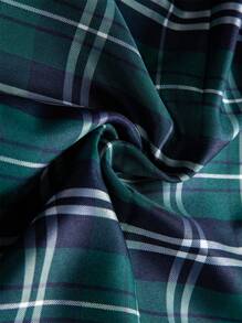 Manfinity Homme Áo sơ mi nam in họa tiết kẻ sọc dài tay có nút lên áo sơ mi công sở đầy màu sắc cho chồng - màu xanh lá - Xem 9