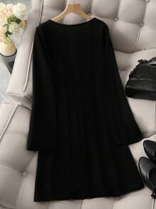 SHEIN LUNE Robe mi-longue élégante et chic pour femmes grandes tailles