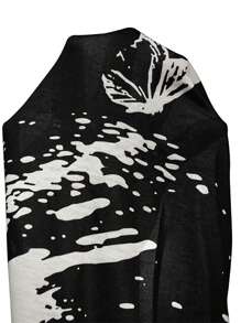 Manfinity LEGND Men Butterfly & Splash Ink Print Tee, 2000s Style - Black - View 6