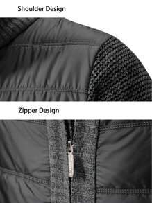 Manfinity Homme Men's Autumn/Winter Long Sleeve Cardigans, Knit Sweaters - Black - View 4