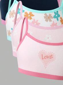 4 件套年轻女孩甜心设计胸罩和内裤套装 - 彩色 - 查看 4