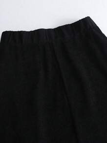 SHEIN Clasi Plus Size Women's Elegant Gold Buttoned Skirt