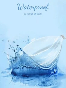 透明矽膠3D胸墊，上薄下厚 - 無色 - 查看 3