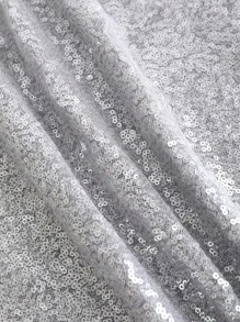 SHEIN Unity 女士亮片 V 领无袖修身连衣裙，纯色