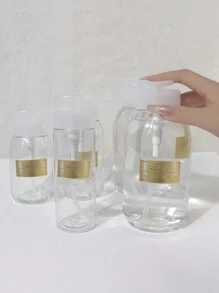1 件装 200/300/500ml 美甲泵瓶可再填充便携式清洁水分配器喷雾瓶适用于卸甲/化妆旅行圣诞节节日礼物送家居浴室装饰夏季 - 無色 - 查看 2