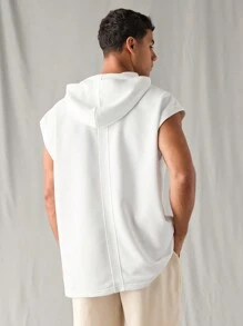 Manfinity VCAY Men's Knitted Casual Everyday Loose Sleeveless Hooded Vest