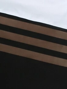 Manfinity Homme Men's Casual Contrast Color Patchwork Long Sleeve T-Shirt, Autumn - Black - View 4