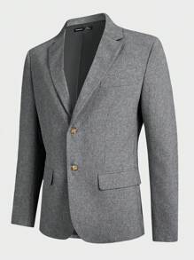Manfinity VCAY 3pcs Men's Slim Fit Casual Suit Vest Set, Suitable For Spring And Autumn Office Wear - Grey - View 3