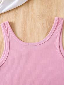 2 piezas Conjunto de ropa de casa para mujer, mono de unicolor