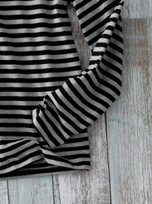 GENTILAND Men's Fitted Striped Crew Neck Long Sleeve Casual Shirt, Suitable For Autumn - Multicolor - View 4