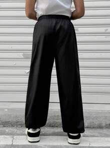 Tween Boy & Fun Graphic Woven Elastic Waist Sweatpants