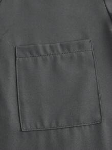 TaskEZ 制服套装：V 领短袖定制衬衫和抽绳直腿休闲裤、手术服套装 - 灰色 - 查看 6