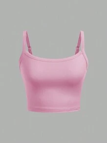 SHEIN Girlism 5pcs/Pack Tween Girls Fitted Casual Minimalist Versatile Adjustable Strap Camisole Multipacks