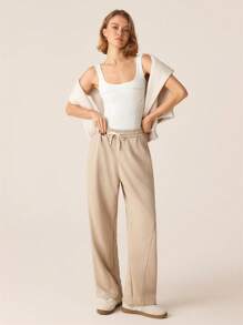 SHEIN Sports 简约纯色镂空无袖运动连体裤