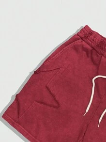 ROMWE MEN Street Life Pantaloncini casual da uomo con vita con coulisse e motivo a pentagramma, adatti per il ritorno a scuola