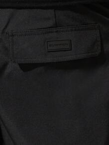 SUMWON Jorts convertibles de nylon de un solo color a shorts - Negro - Ver 6