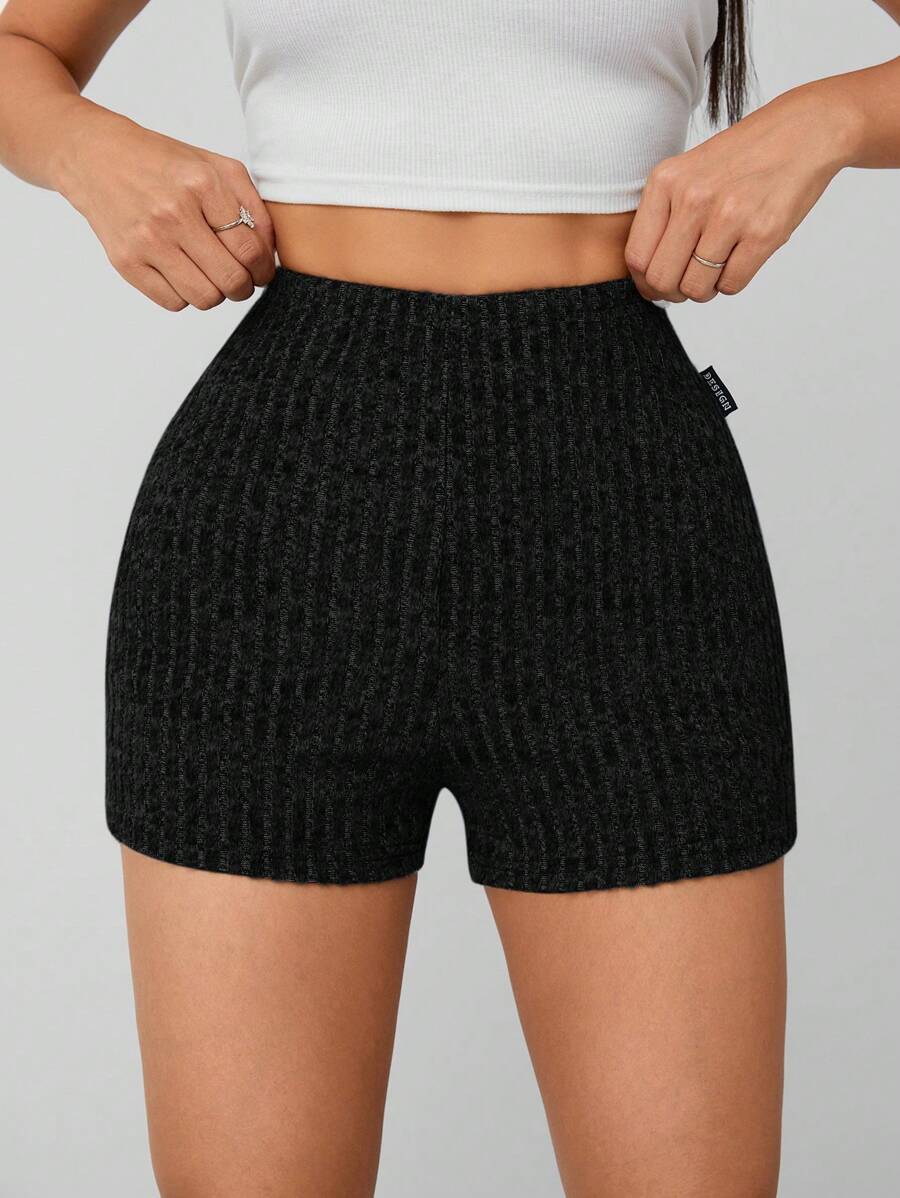 SHEIN PETITE 夏季混色针织骑行短裤