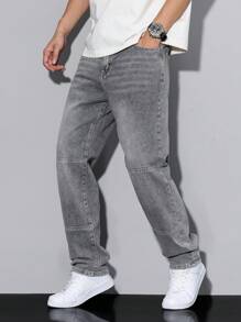 Manfinity Homme 男士休闲水洗锥形牛仔裤