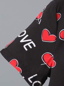 SHEIN Bộ đồ thường ngày cho bé trai 2 món: Áo phông in hình tay ngắn cài nút phía trước và quần short - Nhiều màu - Xem 4