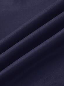 SHEIN Teen Girl's Solid Color Ribbed Collar Numeric & English Letter Print Loose Casual Hoodie,In Fall/Winter