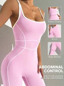 Dewbera Women's Tight Sexy Backless Cross Strap Sports Jumpsuit For Running, Yoga, Fitness Workout - Slimming Waist, Lifting Hip, Wide Leg