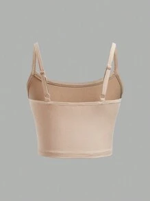 SHEIN Girlism 5pcs/Pack Tween Girls Fitted Casual Minimalist Versatile Adjustable Strap Camisole Multipacks