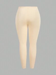 Slaydiva Set de 3 leggings casuales y simples de talla grande para mujer con estampado sólido y de leopardo, adecuados para el verano