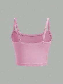 SHEIN Girlism 5pcs/Pack Tween Girls Fitted Casual Minimalist Versatile Adjustable Strap Camisole Multipacks