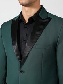 Manfinity Mode Ensemble chemise et pantalon minimaliste pour hommes, couleur unie, manches longues, coupe épurée