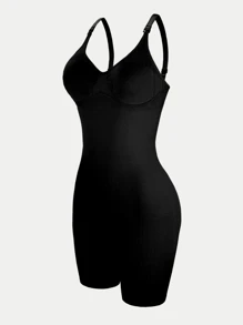 Women Solid Color Camisole Seamless Waisted And Shaping Romper