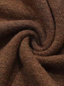 DAZY Męski swobodny, jednolity kolor, dzianinowy sweter, jesień