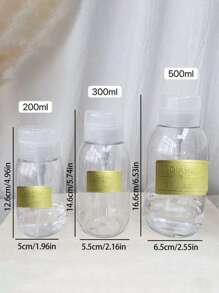 1 件装 200/300/500ml 美甲泵瓶可再填充便携式清洁水分配器喷雾瓶适用于卸甲/化妆旅行圣诞节节日礼物送家居浴室装饰夏季 - 無色 - 查看 4