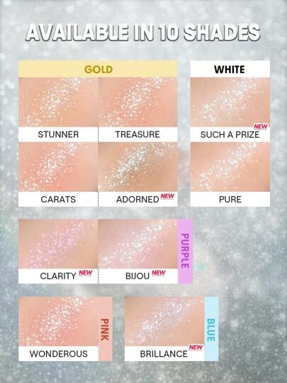 Enigma Sparkly Eyeshadow-Adorned Multi-Use Single Eyeshadow Powder Glitter Long-Lasting High Pigment Graduation Birthday Holiday Summer Fall Autumn Y2K Fancy Fashion Women Makeup Cosmetic Party Beach Travel Camping Outdoors School Campus Trip Festivals Decor Gift Present Rose Girl Cosplay Best Color Charm Vibe