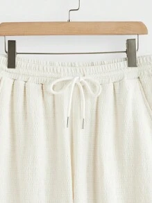 Manfinity VCAY 2 件套男士修身翻领短袖休闲 Polo 衫套装，适合日常穿着 - 米色 - 查看 7