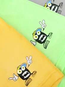 3-Pack Teen Boy Letter Elastic Waistband Boxer Briefs - Multicolor - View 5
