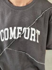 FRIFUL 女士撞色线条与字母印花长裙